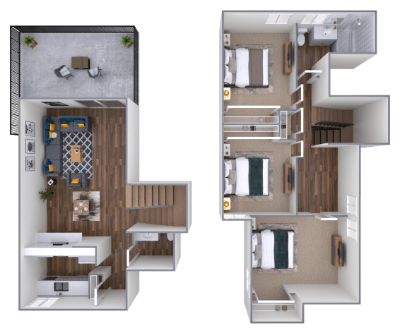 Floor Plan  the floor plan of a house with a bedroom and a living room