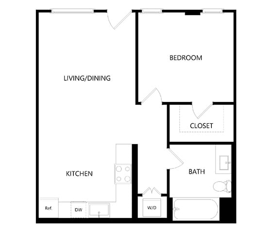 Floor Plan  A3 Floor Plan at Mariposa on 3rd, Los Angeles, CA