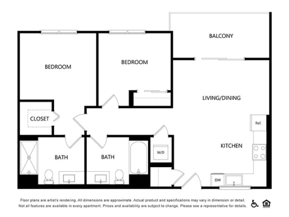Floor Plan  B1 Floor Plan at Mariposa on 3rd, Los Angeles, CA, 90004