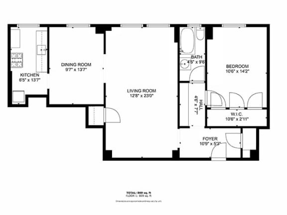 a floor plan of a house with a bedroom and a living room