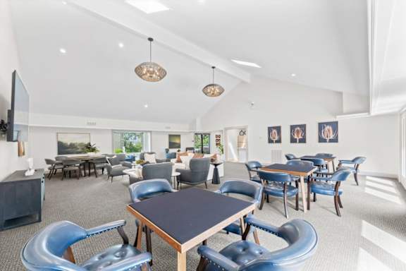 Bright and Modern Dining Area at Cloverset Active Adult Apartments, Kansas City, MO, 64114