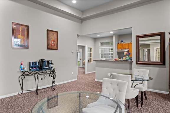 Dining Area With Kitchen View at Crowne Chase Apartment Homes, Overland Park, KS
