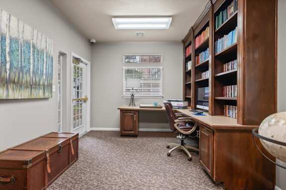 Work Desk Area at Crowne Chase Apartment Homes, Overland Park, KS