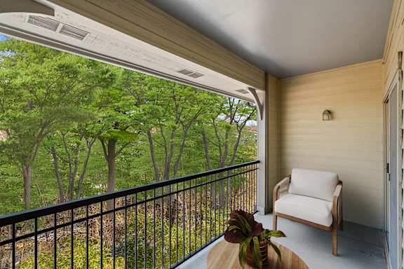A private fenced in balcony.