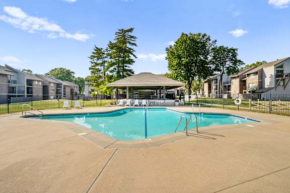 Breathtaking view of the pool at Bremerton Park Apartment Homes , Prairie Village, KS