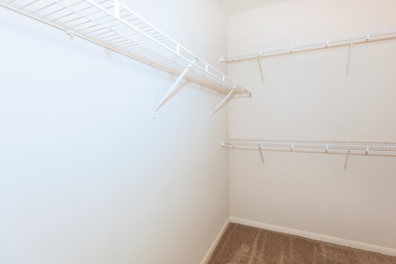 Walk in closet at Crescent, Kansas