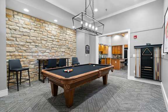 Pool Table at Stonepost Lakeside Apartment Homes, Olathe, KS