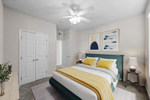 Spacious Bedroom at Crowne Chase Apartment Homes, Overland Park, KS, 66210