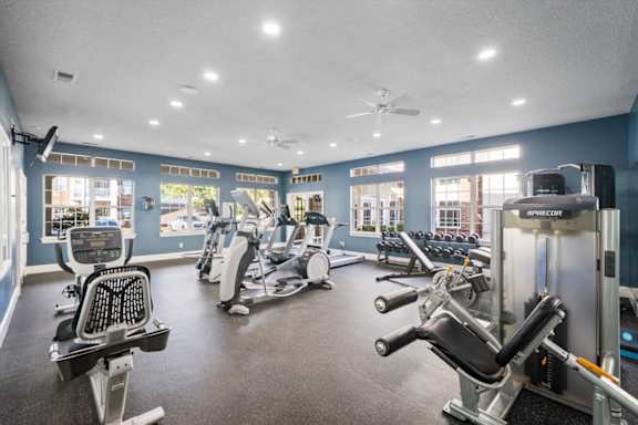 Modern Fitness Center at The Claremont Apartment Homes, Overland Park, KS