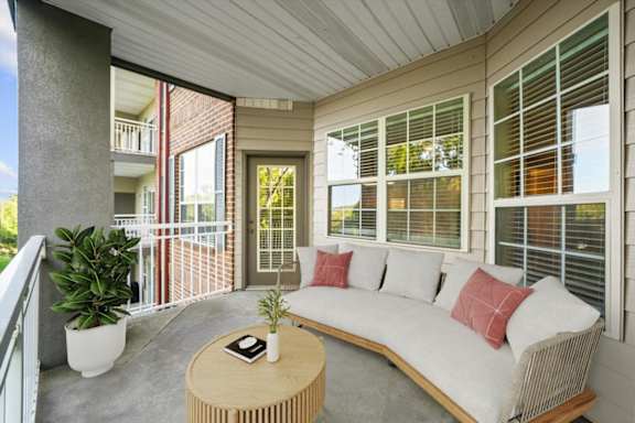 Private Patio at The Claremont Apartment Homes, Overland Park, KS 66210