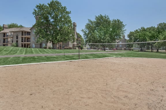 Volleyball Court View at Millcreek Woods Apartments, Olathe, Kansas