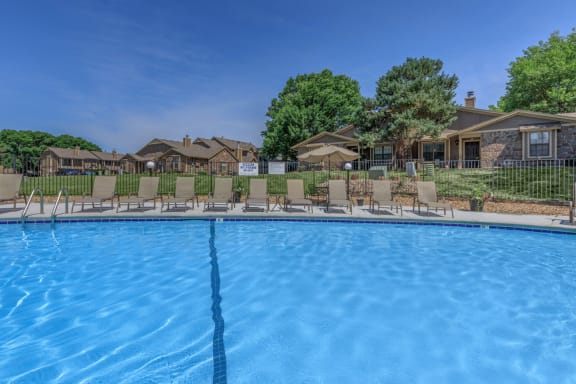 Pool With Large Sundeck And Wi-Fi at Waterford Place Apartments & Townhomes, Overland Park, KS