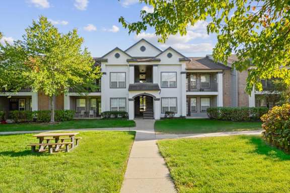 Green Lawn In Front at Crowne Chase Apartment Homes, Kansas, 66210