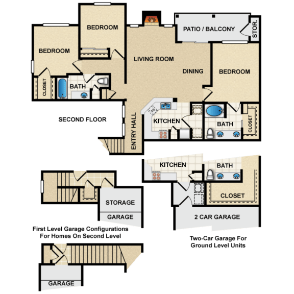 3 bedroom, 2 bathroom at Crescent Apartments, Kansas , 66219