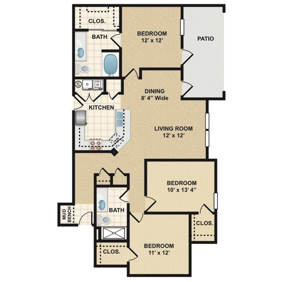 3 bedroom, 2 bathroom  at Stonepost Ranch, Overland Park, KS