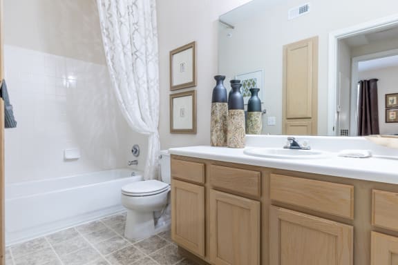 Modern Bathroom Fittings at Crowne Chase Apartment Homes, Overland Park, Kansas