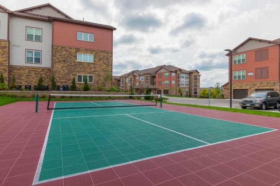 Tennis Court at The Residences at Bluhawk Apartments, Overland Park, KS, 66085