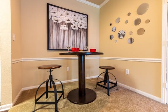 dining room within one bedroom apartment at  Wade Crossing Apartment Homes , Frisco, 75035