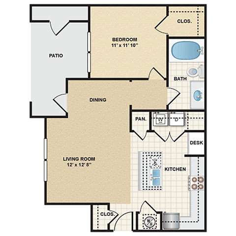 1 bedroom, 1 bathroom  at Stonepost Ranch, Overland Park, 66221
