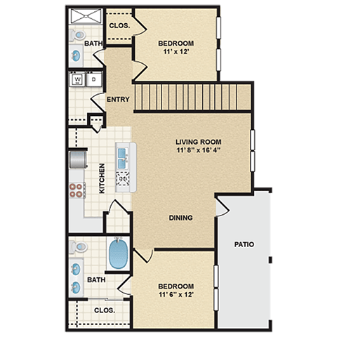2 bedroom, 2 bathroom  at Stonepost Ranch, Overland Park, KS