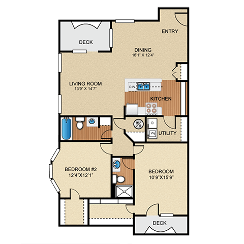 the floor plan of hazelwood apartments
