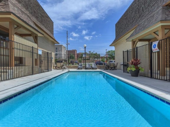 Pool side patio at Malvern Hill, Kansas City