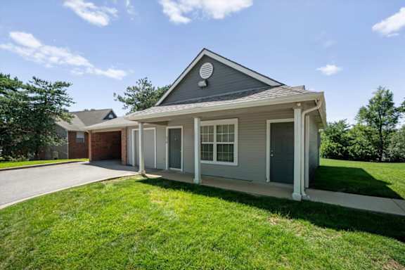 Car wash station building and drive-up area at Stonebriar Apartments Overland Park Kansas