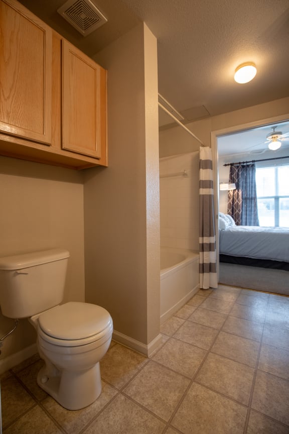 Bathroom attached to bedroom at Stonepost Lakeside, Kansas, 66062