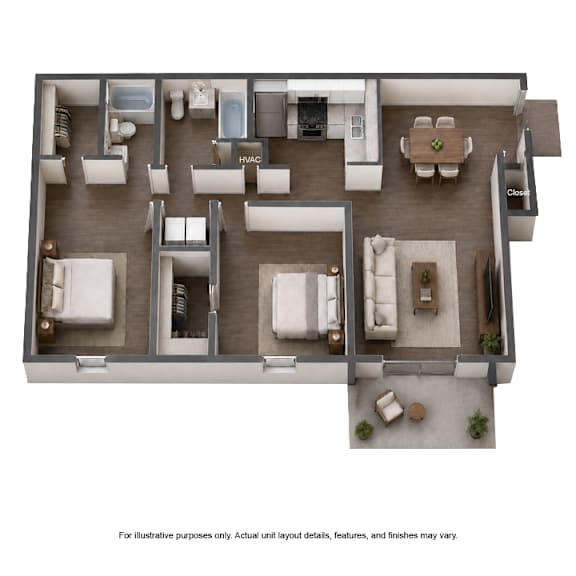 2 bedroom, 2 bathroom apartment for rent in Savannah