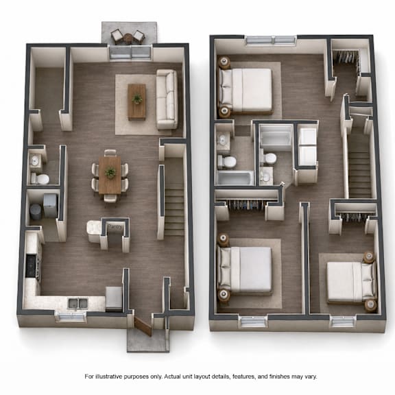 3 bedroom, 2.5 bathroom townhome for rent at Fords Pointe in Savannah