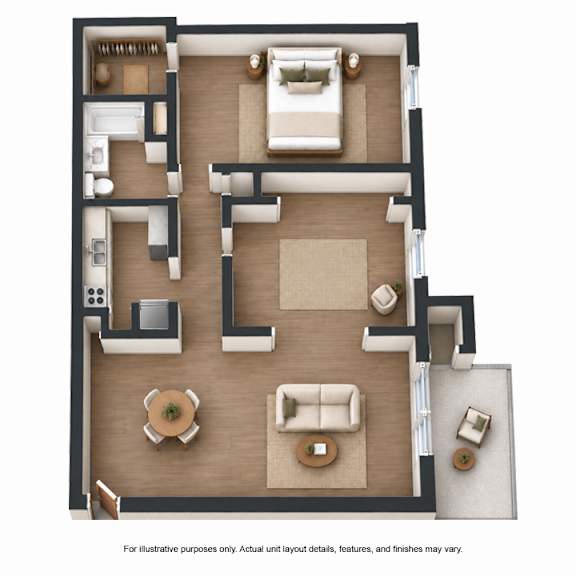 1 Bedroom, 1 Bathroom apartment at The Palms in Virginia Beach, VA