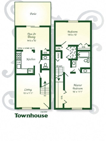 floor plan of a town house