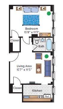 Renovated 1 Bedroom 01 Tier