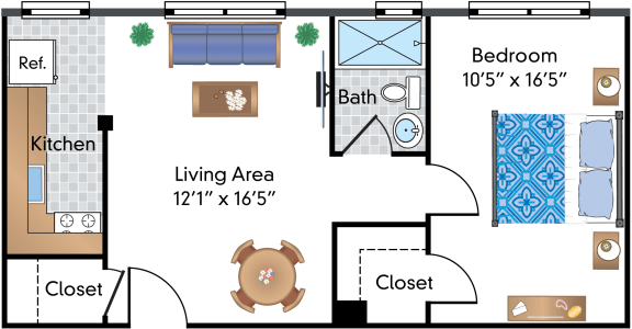1 Bedroom #B