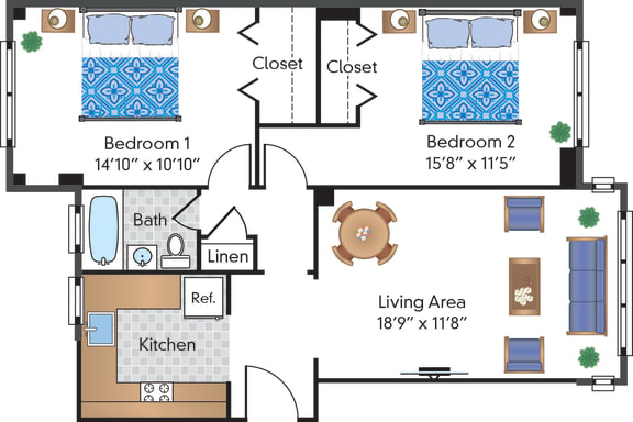 Renovated Two Bedroom - 02 Tier