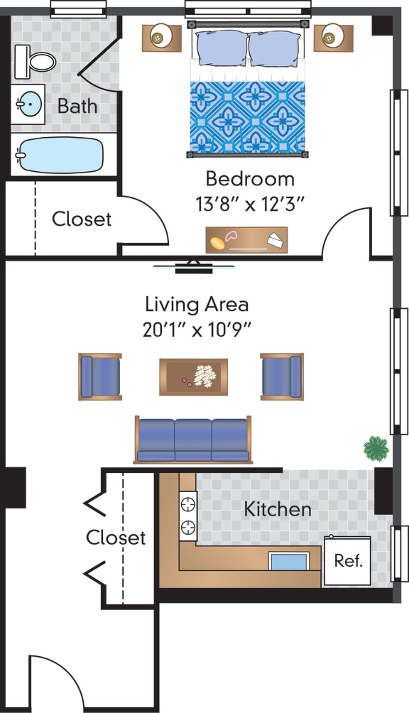 Floor Plans of The Shelburne Apartments in Washington, DC