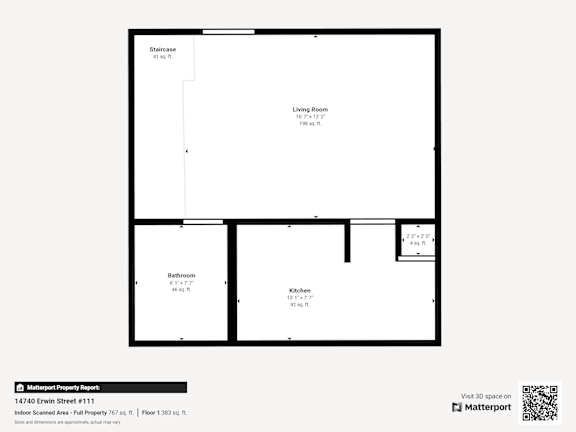 a floor plan of a 1 bedroom unit with roommates