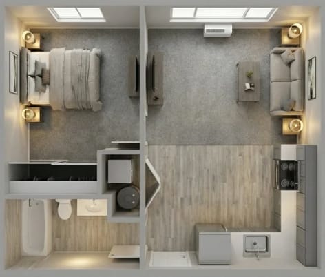 A bathroom with a towel rack, toilet, sink, and mirror.