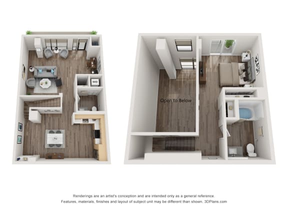 G07 Combined Floor Plan at 1724 Highland, California, 90028
