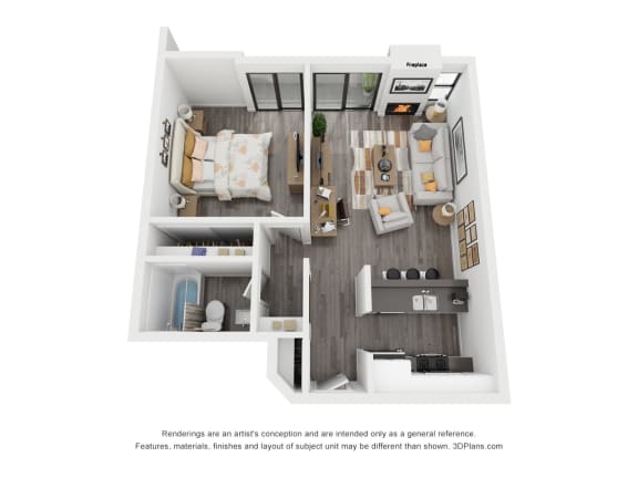 Floor Plan  1x1