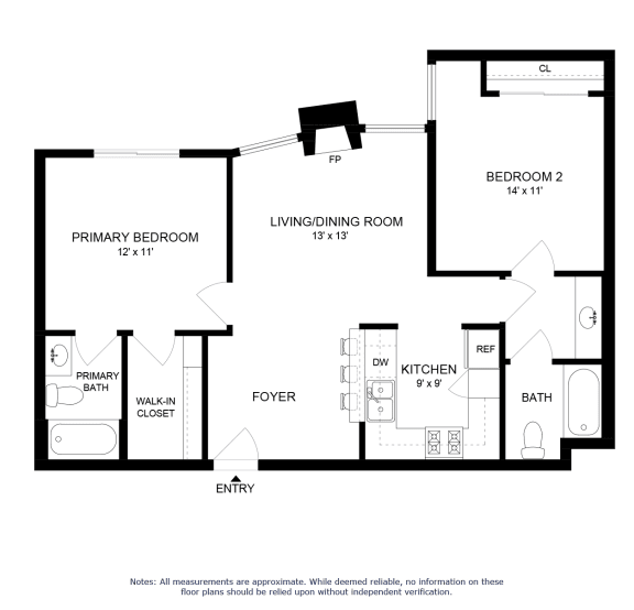 a floor plan of a house with a bedroom and a living room