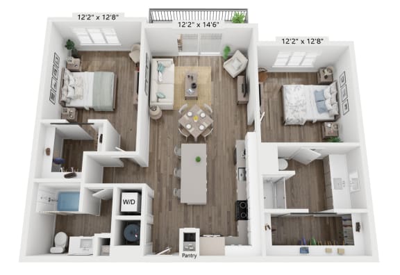 2 bedroom floorplan