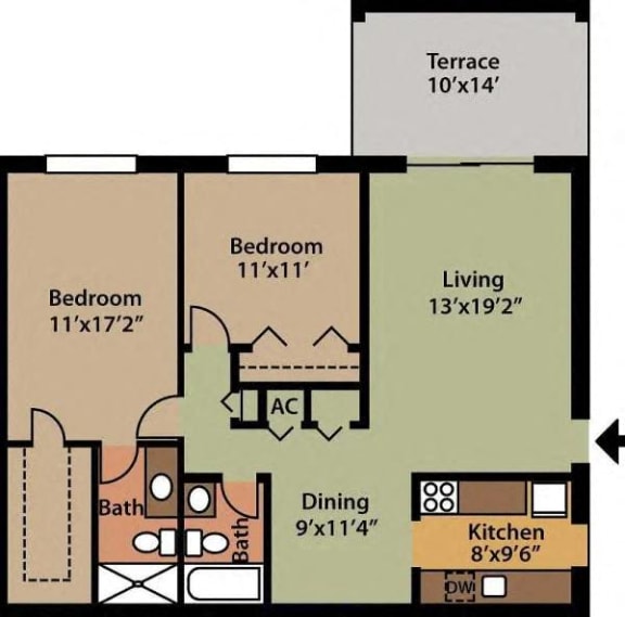 the floor plan of this home shows the floorplan of the living room and kitchen