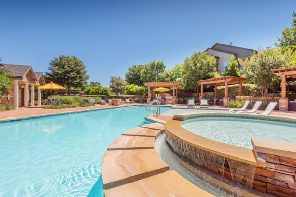 Outdoor Pool and community lounge  | Parmer Place in Austin