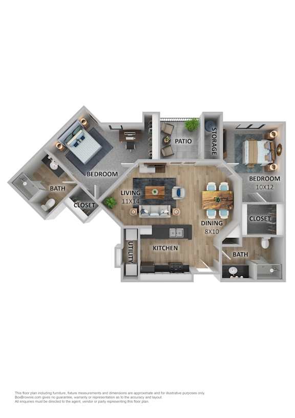 A diagram of a house layout with labeled rooms.