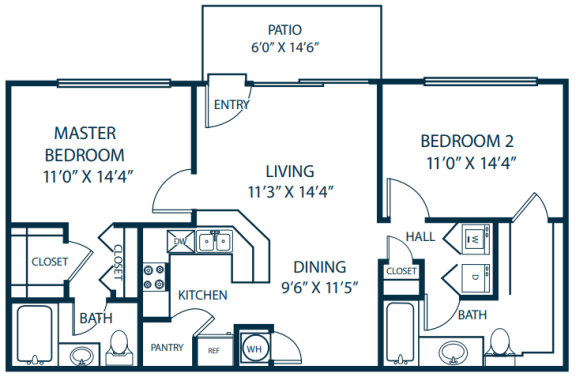 a floor plan of a house with a bedroom and a living room