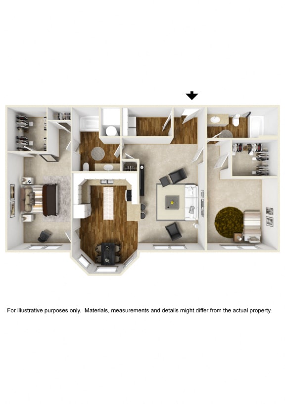 2 bedroom apartment floor plan map