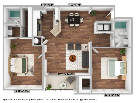 2 bedroom 1160 sqft