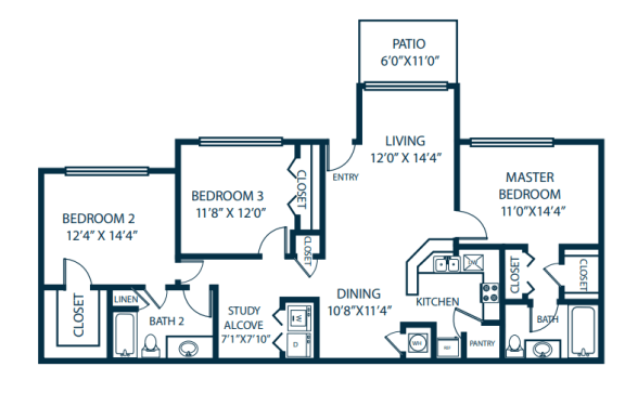 a floor plan of a two story house with an open floor plan with a staircase