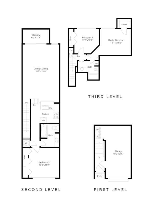 A black and white image of a floor plan for a home.